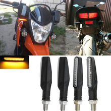 2 pares de luz de señal de giro para motocicleta Flexible 12 Indicador de señales de giro LED intermitentes universales para motocicleta 2024 - compra barato