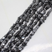 Mini. order is $7! 4-11mm Natural Hematite Scrawled stone Freeform Beads Stand 34" 2024 - buy cheap