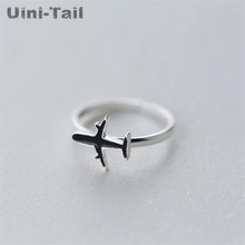 Uini-Tail 2018 new 925 sterling silver aircraft ring female simple fashion trend jewelry Korea open ring wholesale GN354 2024 - buy cheap