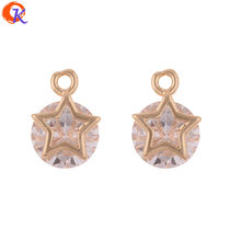 Accesorios de joyería de diseño Cordial, 50 Uds., 8x12MM, fabricación de pendientes DIY, CZ colgante con forma de estrella, cobre, hecho a mano, accesorios para pendientes 2024 - compra barato