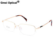 Gmei Optical Classic Alloy Metal Semi-Rimless Eyeglasses Frame S8201 for Men Prescription Optical Eyewear Glasses 2024 - buy cheap