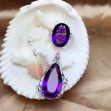 shilovem 925 sterling silver Piezoelectricity amethyst Rings pendants fine Jewelry send necklace new wedding mtzj1318z13250agz 2024 - buy cheap