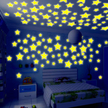 50Pcs Kids Bedroom Energy Storage Fluorescent Glow In The Dark Stars Wall Stickers Baby Rooms Home Party Decoration Free Glue 2024 - buy cheap