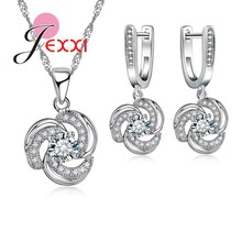 Fashion 925 Sterling Silver Wedding Jewelry Set Brand Design Cubic Zircon Crystal Jewellery Sets For Women Accessory Gift 2024 - buy cheap