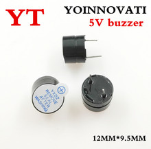 100 pces ativo buzzer alarme 12mm * 9.5mm 5v sonoro alto-falante buzzer 5v melhor qualidade 2024 - compre barato