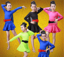 Детское платье с длинным рукавом для латиноамериканских танцев 2024 - купить недорого