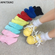 1pair Handmade Lace Short Socks for Blythe AZONE 1:6 Doll Sock For Barbie Solid Color Socks For Blyth Momoko OB 1/6 Doll 2024 - buy cheap