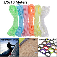 Hot Sale 3/5/10 Meters Survival Paracord Luminous Rope Camp Glow Paracord 550LB 7 Strands Paracord Cords Lanyard Ropes 2024 - buy cheap