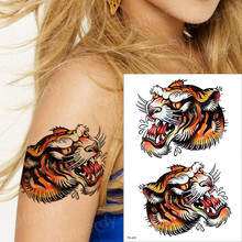 Tatuaje temporal de tigre animales tatuaje de agua León Lobo cabeza de tigre tatuajes gato cuerpo arte tatuaje mangas de brazo tatuaje mujeres hombres tatuaje 2024 - compra barato