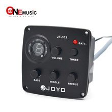 JOYO JE-303 3 Band EQ Equalizer with Tuner and LED Indicator for Acoustic Guitar Guitar Accessories 2024 - buy cheap