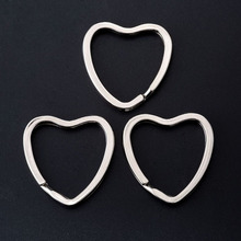 10PCS DIY Heart shape Metal Key Holder Split Rings Keyring Keychain Hoop Loop 2024 - buy cheap