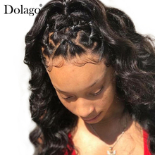 Dolago-cabelo remy ondulado com fecho de renda 5x5, parte livre, mechas descoloridas, cabelo humano, produtos para bebês 2024 - compre barato