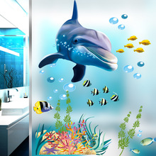 ZOOYOO home decoration wall stickers window stickers sea world home window stickers dolphin fish decal mural children's room 2024 - buy cheap