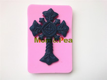 Mom&Pea 0019 Free Shipping Cross Shaped Silicone Mold Cake Decoration Fondant Cake 3D Mold Food Grade Silicone Mould 2024 - buy cheap