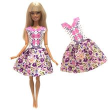 NK кукла маленькое Цветочное платье Красивая вечерняя одежда ручной работы Модное платье для Барби благородная кукла подарок для ребенка девочки 239A DZ 2024 - купить недорого