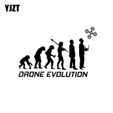 YJZT 14,8 см * 9,4 см «Эволюция дрона», виниловая наклейка на Дрон, автомобильная наклейка, черный/серебристый цвет 2024 - купить недорого