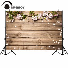 Allenjoy flower wood photography backdrop spring board nature backgrounds for photo studio photocall photobooth shoot props new 2024 - buy cheap
