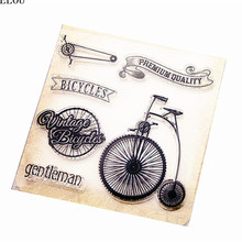 PANFELOU-sellos transparentes de goma de silicona para bicicleta, sellos de dibujos animados Retro Para álbum de recortes/Álbum de boda de Pascua DIY 2024 - compra barato