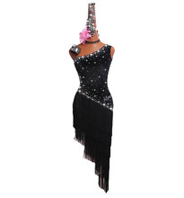 Glisten Rhinestones Custom Latin Dance Dress Women Professional Dancing Tango Dresses Latin Skirt Samba Latin Dance Salsa Dress 2024 - buy cheap