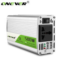 Onever 500W Car Power Inverter 12v 220v 50Hz Auto Inverter 12 220  500W/1000W(Peak) with 2 USB Charger Ports Display Adapter 2024 - buy cheap