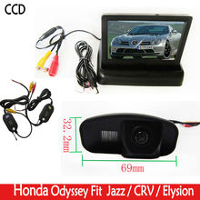 Беспроводная автомобильная камера ночного видения с Wi-Fi и CCD-матрицей заднего вида 4,3 дюйма для Honda CRV CR-V Odyddey Fit Jazz 2024 - купить недорого