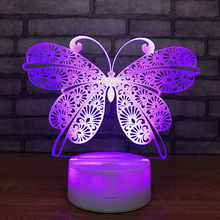 Butterflies 3d Small Night Lights New And Unique Led Lights Colorful Bedside Energy Saving Usb 3d Light Fixtures 2024 - buy cheap