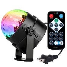 7 Color Mini Crystal Magic Ball Led Stage Lamp DJ KTV Disco Laser Light Party Lights Sound IR Remote Control Christmas Projector 2024 - buy cheap