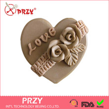 Valentine's Day flower silicone soap mold Cake decoration mold Handmade soap mold heart shaped wedding mold 2024 - buy cheap