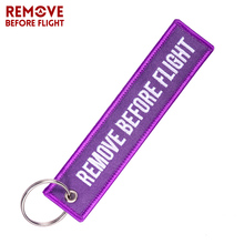 50PCS Keychain Cars OEM Motorcycles Key Rings Fob Purple Embroidery Key Fobs REMOVE BEFORE FLIGHT Key Chain Tag auto key chains 2024 - buy cheap