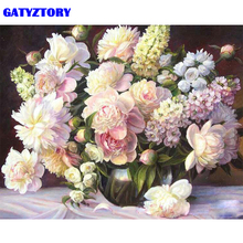 GATYZTORY Frameless Picture White Flowers DIY Painting By Numbers Modern Home Wall Art Canvas Painting For Home 40x50cm Artwork 2024 - buy cheap