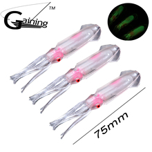 Anzuelos de calamar para pesca, señuelo de pesca suave de Jigging Spinnerbait, cebo Artificial de calamar, 100 Uds./lote 2024 - compra barato