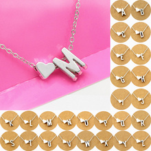 Initial Letter Heart Necklace Personalized 26 Letter Necklaces Name Jewelry For Women Friend Lover Couple Gift 2024 - buy cheap