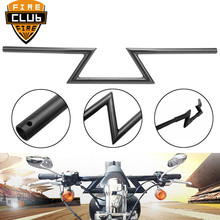 Manillar de Metal para motocicleta Yamaha, manillar de 1 pulgada y 25mm, negro/cromo, universal, para Suzuki Cruiser Chopper Cafe Racer 2024 - compra barato