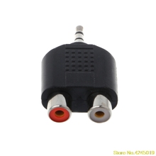 Conector macho de Audio estéreo chapado en oro de 3,5mm a 2 RCA hembra, adaptador divisor 2024 - compra barato