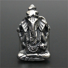 3pc/lot  Newest Design Thailand Ganesh 16L Stainless Steel Cool Fashion Punk Style Ganesh Ring 2024 - buy cheap
