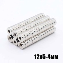 100PCS 12x5-4 mm Super Strong Round Neodymium Countersunk Ring Magnets 12 mm x 5 mm Hole: 4 mm Rare Earth N35 2024 - buy cheap