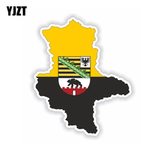 Yjzt 12.2cm * 14.9cm adesivo engraçado saxônia anstop mapa bandeira decalque carro criativo adesivo 6-1778 2024 - compre barato