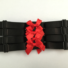 Women Blaack Harness Gothic Harajuku Garter Belt Red Bow Valentine's Day gift Handmade Body Harness Garter Belt 2024 - buy cheap