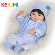 KEIUMI 23 Inch Real Looking Reborn Baby Dolls Babies Full Body Silicone Vinyl Lifelike Doll Reborn Toy For Kids Birthday Gift 2024 - buy cheap