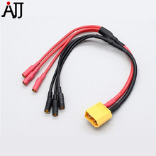 Female XT60 to 3 x 3.5mm Gold Connector Bullet ESC Power Breakout Cable 200mm 14-18AWG Silicone Lead 258000034 2024 - buy cheap