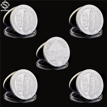 5PCS African Ancient Silver Coin Egyptian Pyramids Sphinx Silver Plated Collectibles Copy Coin Gifts 2024 - buy cheap