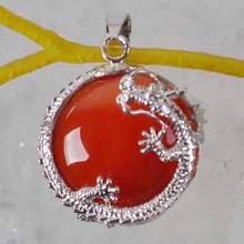 Natural Red Carnelian GEM Bead Pendant Jewelry Dragon S466 2024 - buy cheap
