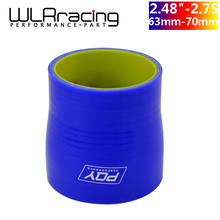 WLR RACING -BLUE & Yellow 2.48"-2.75"  63mm-70mm SILICONE HOSE STRAIGHT REDUCER JOINER COUPLING WITH PQY LOGO WLR-SH250275-QY 2024 - buy cheap