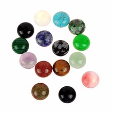 Druzy Wholesale Lot 36pcs Random Natural Mixed Round CAB CABOCHON Stones Snowflake Obsidian Green Beads Diameter 8mm 10mm 2024 - buy cheap