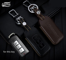 Gift 4D Car Genuine Leather Key Case Holder Cover For Mitsubishi ASX Outlander EX Lancer Pajero RVR Smart Remout Key Accessories 2024 - buy cheap