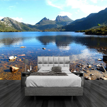 Mural de fotos personalizadas em relevo 3d, papel de parede em relevo, paisagens da natureza do lago, montanha, grandes murais para sala de estar, quarto, cenário 2024 - compre barato