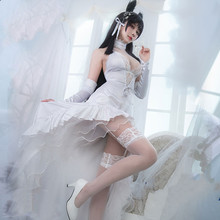 Azur Lane IJN Atago Wedding Dress Cosplay Costume White Dress Halloween Costume for Women Female Carnival Uniforms 2024 - buy cheap