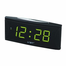VST Modern decor digital led alarm clock with EU plug big numbers electronic table clock Bedside glowing alarm clock led clock 2024 - buy cheap
