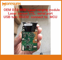 Módulo de detección de rango láser TTL, puerto serial, método de fase, USB, conexión RS232 a MCU, 0,03-60M, envío gratis, 2 uds. 2024 - compra barato