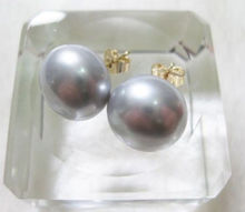 free shipping Gorgeous AAA 9.5-10.5mm south sea gray natural pearl earring 14k/20 yellow gold 2024 - buy cheap